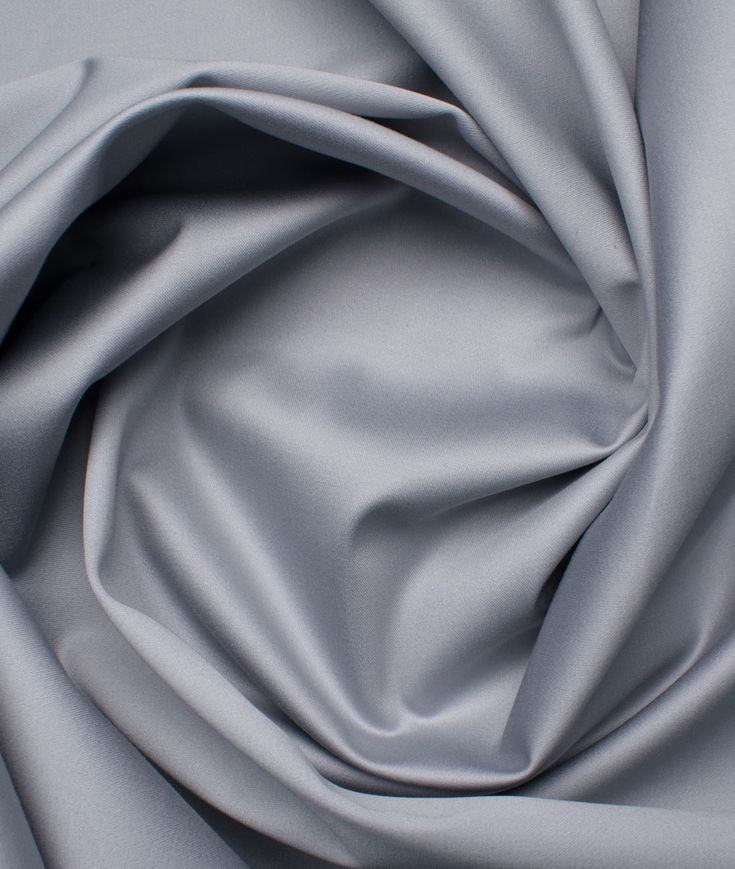 Steel Grey Polyester Satin Blend
