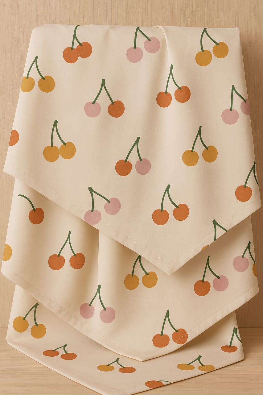 Cherry print (Fabric: Cotton silk)