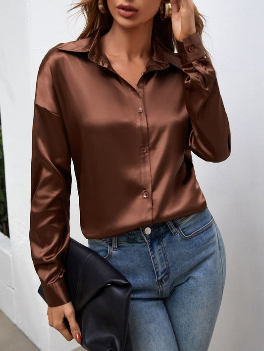 🧵 Fabric:  Poly Crepe 🎨 Color: Chocolate Brown